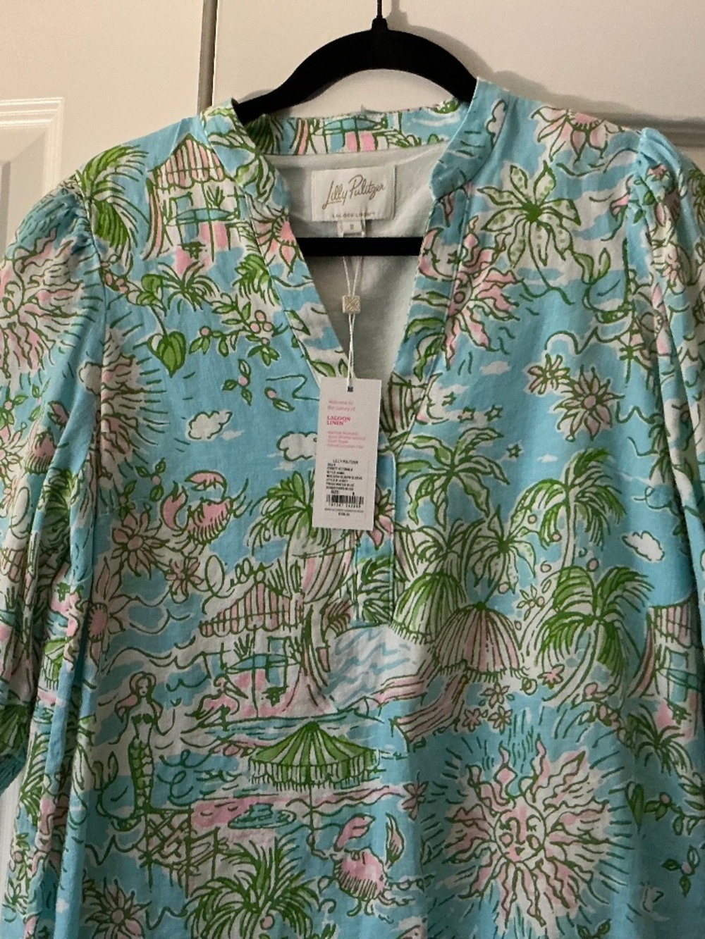 Lilly Pulitzer NWT Mialeigh Linen Elbow Sleeve Dress Size 8 - Picture 2 of 6